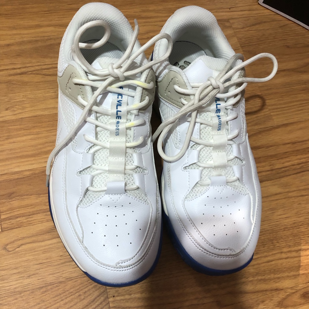 Fitville Mens White Tennis Shoes Size 10ew Preowned